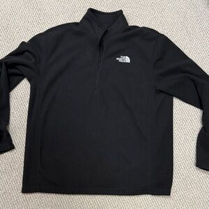 The North Face Black 1/4 Zip Fleece, Size Large